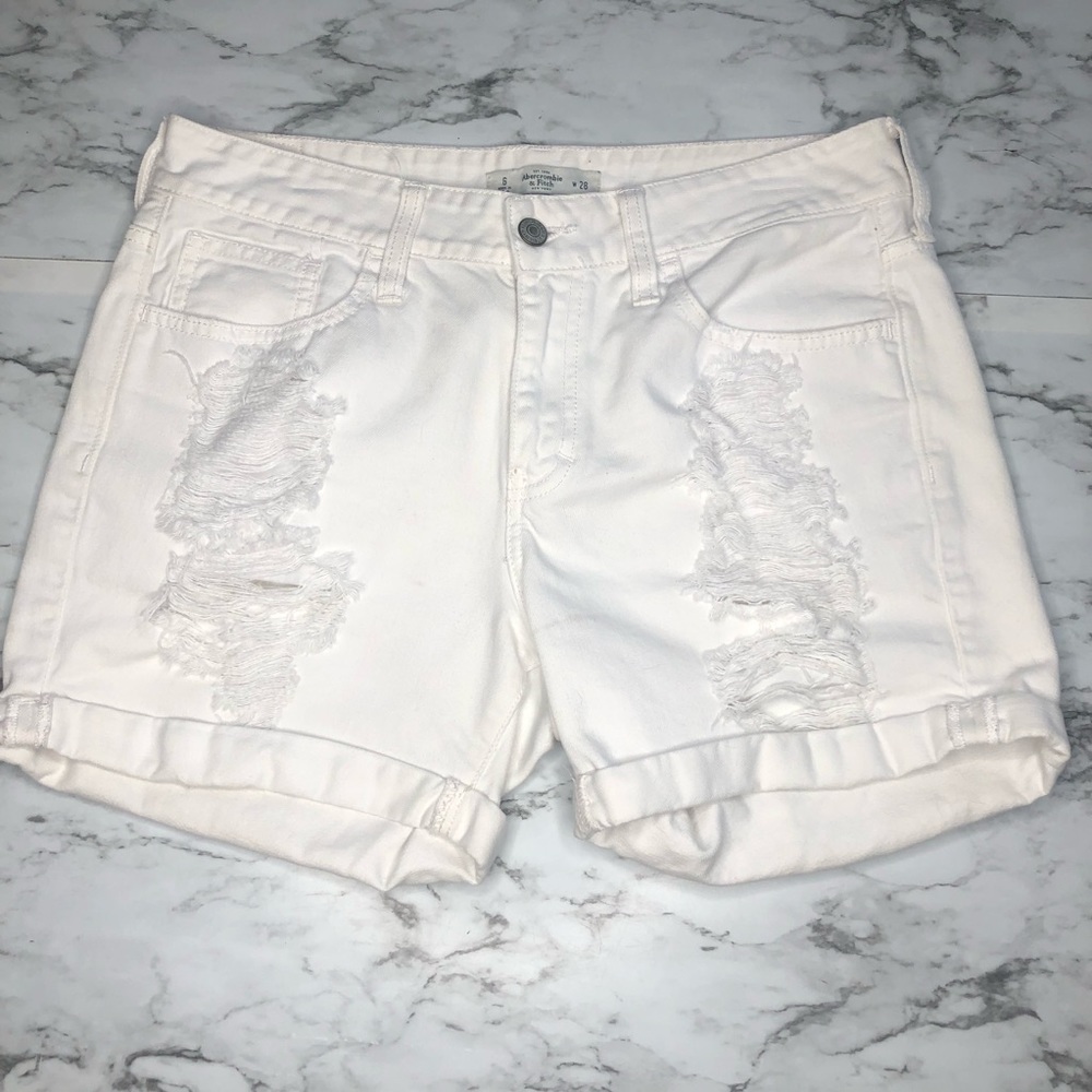 Abercrombie & Fitch high waisted denim shorts